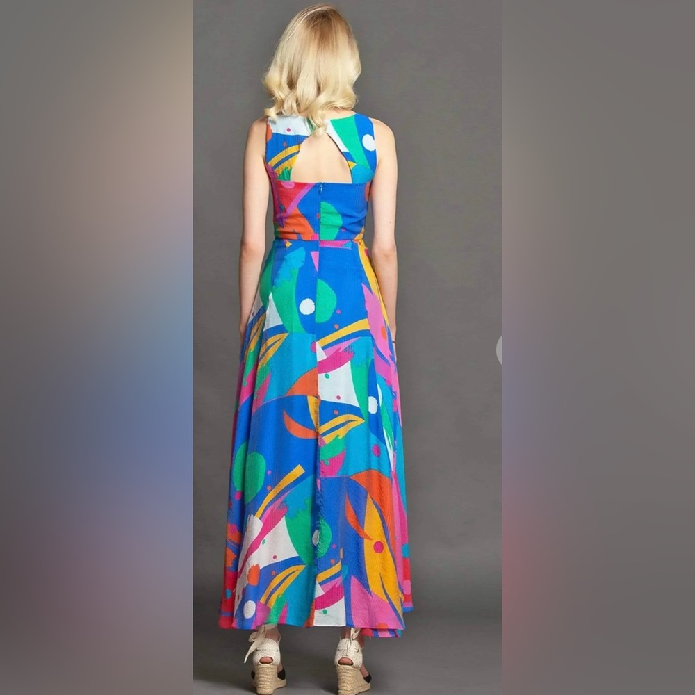 (NEW) Anthropologie Coconinno Jenine Maxi Dress - Miami Vibes - Picture 6 of 16
